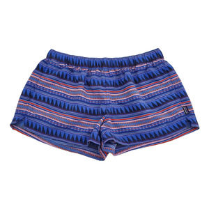 Patagonia Barely Baggies Women's Size Small Shorts Blue Geometric Worn Wear